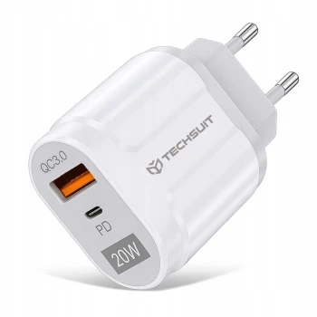 Techsuit - Wall Charger Premium EasyPowerX (CHPD038) - USB-A, QC 3.0, USB-C, 20W