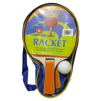 Palete de ping-pong 24cm de masa, 2/set cu 3 mingii si fileu inclus