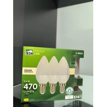 LSC - Pachet 3 Becuri, 3.4W, 470 Lumeni