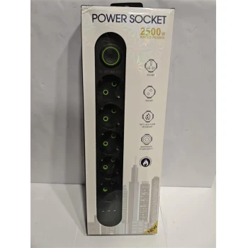 Prelungitor electric cu 5 prize si 3 porturi USB, 230V