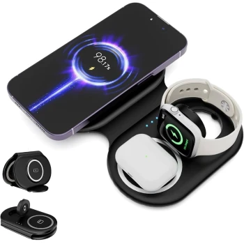 3 IN 1MAGNETIC FOLDABLE WIRELESS CHARGER MODEL W341