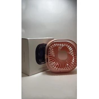 USB Fan Mini Portable Fan Silent Fan Desk Fan 3 Speeds Adjustable USB Powered, for Home and Office(Pink)