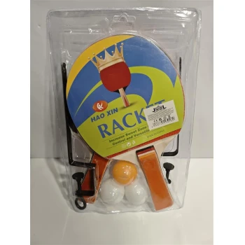 Palete de ping-pong 24cm de masa, 2/set cu 3 mingii si fileu inclus