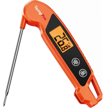 TempPro Meat Thermometer Waterproof Grill Thermometer with Foldable Probe