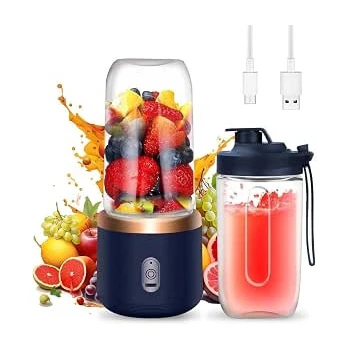 Mini Blender Electric portabil, incarcare USB - 2 vase de 400ml