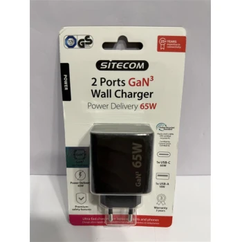 Sitecom - 2 ports Incarcator GaN 65W